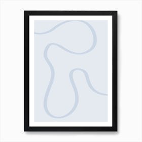 Minimalist Line Blue Art Print