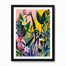 Giraffe In The Jungle 5 Art Print