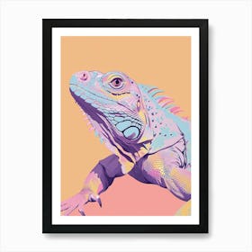 Lesser Antillean Iguana Abstract Modern Illustration 2 Art Print