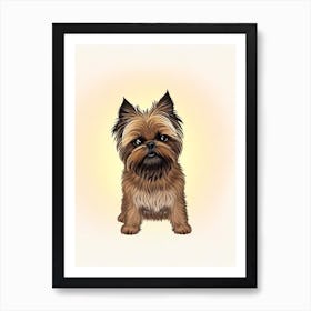 Brussels Griffon Illustration Dog Art Print