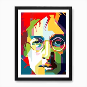 John Lennon Imagine Pop Art WPAP Art Print