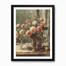 Roses In A Vase Art Print