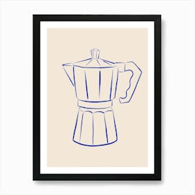Espresso Moka Pot - Royal Blue Art Print