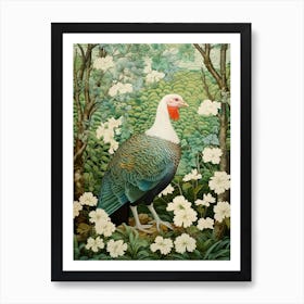 Ohara Koson Inspired Bird Painting Turkey 6 Art Print