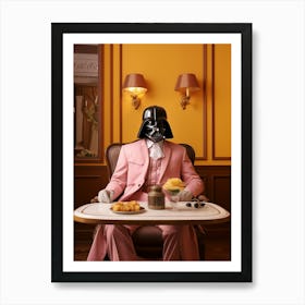 Darth Vader In Wes Anderson Style 04 Art Print