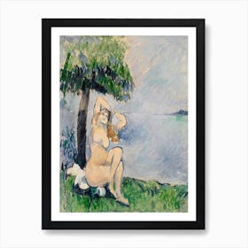 Bather At The Seashore, Paul Cézanne Art Print