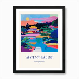 Colourful Gardens Katsura Imperial Villa Japan 2 Blue Poster Art Print