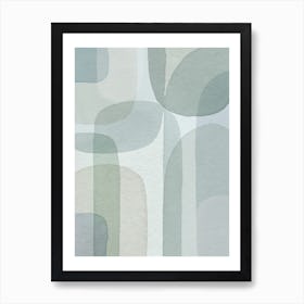 Sage Green Abstract Art Art Print