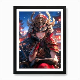 Samurai Girl 16 Art Print