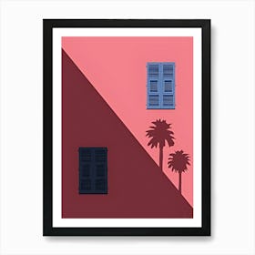 Shadows Of Palm Trees Art Print