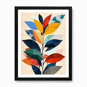 Abstract Leaves 1 Art Print