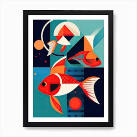 Pisces Illustration Zodiac Star Sign 1 Art Print