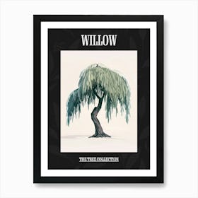 Willow Tree Pixel Illustration 3 Poster Art Print