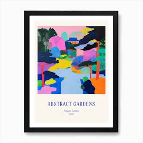 Colourful Gardens Rikugien Gardens Japan 3 Blue Poster Art Print