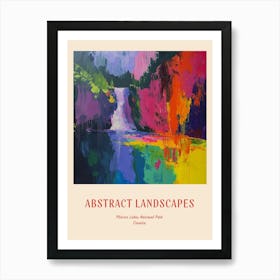 Colourful Abstract Plitvice Lakes National Park Croatia 2 Poster Art Print