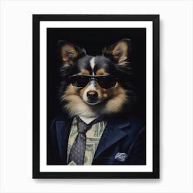 Gangster Dog Shetland Sheepdog 5 Art Print