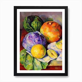Cabbage 2 Cezanne Style vegetable Art Print