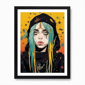 Billie Eilish Tarot Style 4 Art Print