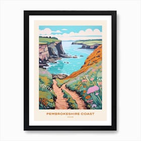 Pembrokeshire Coast Wales 3 Hike Poster Art Print