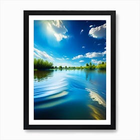 Splash In River Water Waterscape Photography 4 Art Print