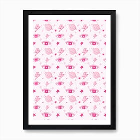 Pink Cosmic Girl Art Print