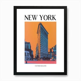 Flatiron Building New York Colourful Silkscreen Illustration 2 Poster Art Print