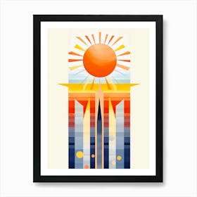 modern sun iii Art Print