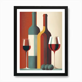 Wine And Wineglasses Art Print