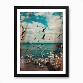 Seagulls On The Coast Art Print