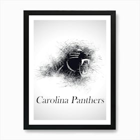 Carolina Panthers Sketch Drawing Art Print