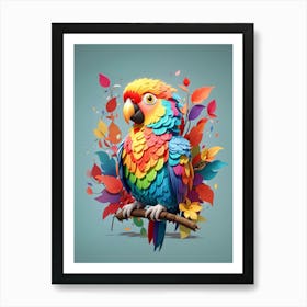 Colorful Parrot 2 Art Print