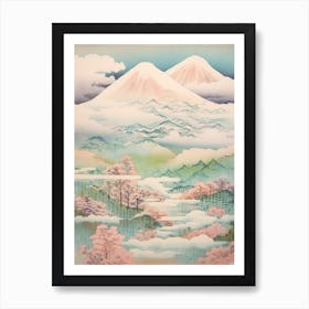 Mount Zao In Yamagata Miyagi, Japanese Landscape 3 Art Print