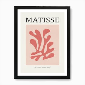 Inspired by Matisse - Red Flower 01 Art Print