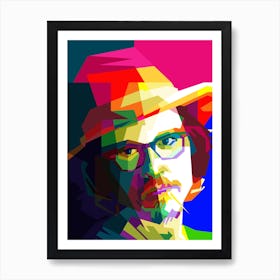 Johny Depp Actor Pop Art Wpap Art Print