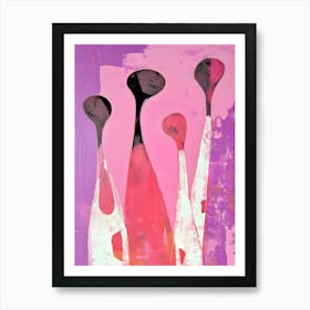 Three Pink Vases Art Print