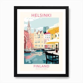 Helsinki, Finland, Flat Pastels Tones Illustration 4 Poster Art Print