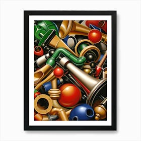 Collection Of Musical Instruments Art Print