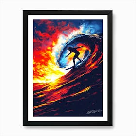 Surfing Aesthetic - Surfing Hero Art Print