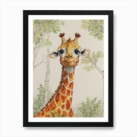 Giraffe 39 Art Print