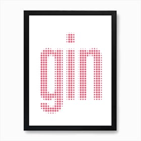 Gin out of focus in pink Art Print