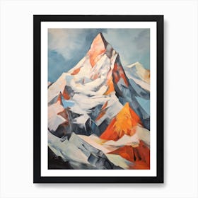 Alpamayo Peru Mountain Painting Art Print