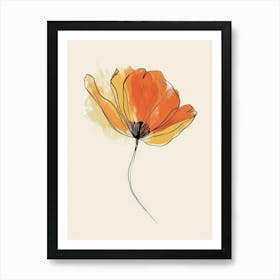 Orange Poppy 3 Art Print