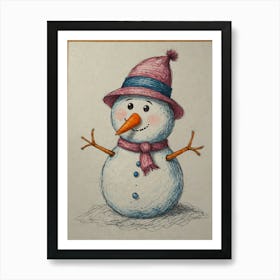 Snowman 5 Art Print