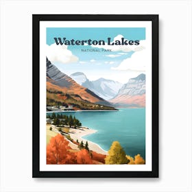 Waterton Lakes National Park Alberta Canada Nature Travel Art Art Print