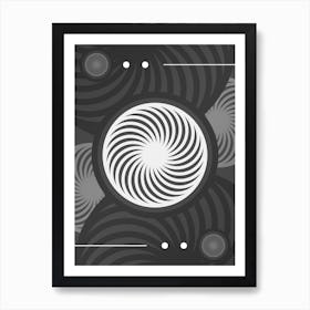 Abstract Geometric Glyph Array in White and Gray n.0010 Art Print