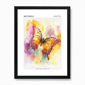 Butterfly Pastel Watercolour 4 Poster Póster