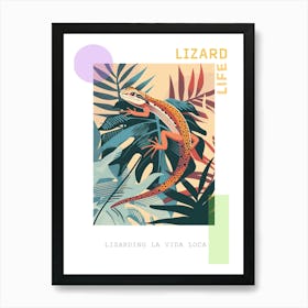 Modern Abstract Lizard Illustration 2 Poster Art Print