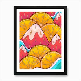 Strawberry Cliffs Art Print