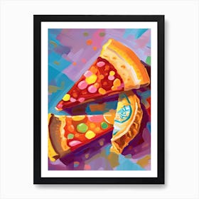 A Slice Of Pizza Oil Painting 4 Art Print