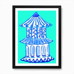 Blue Pagoda Art Print